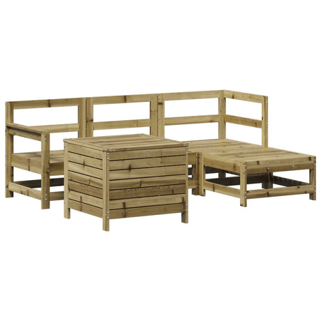 5 Piece Garden Sofa Set Impregnated Wood Pine