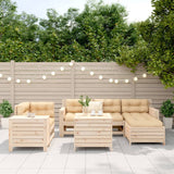 7 Piece Garden Sofa Set Solid Wood Pine