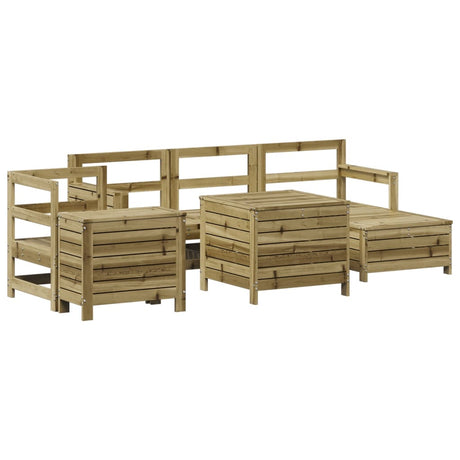 7 Piece Garden Sofa Set Impregnated Wood Pine