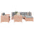 7 Piece Garden Sofa Set Impregnated Wood Pine