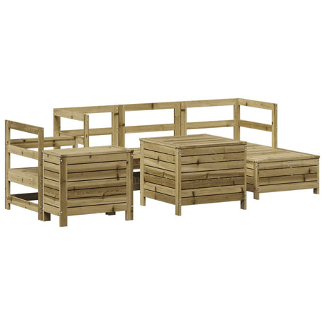 7 Piece Garden Sofa Set Impregnated Wood Pine