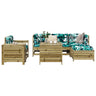 7 Piece Garden Sofa Set Impregnated Wood Pine