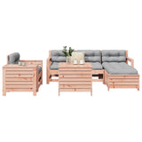 7 Piece Garden Sofa Set White Solid Wood Pine
