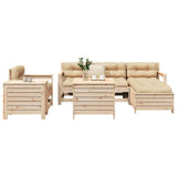 7 Piece Garden Sofa Set Solid Wood Douglas Fir