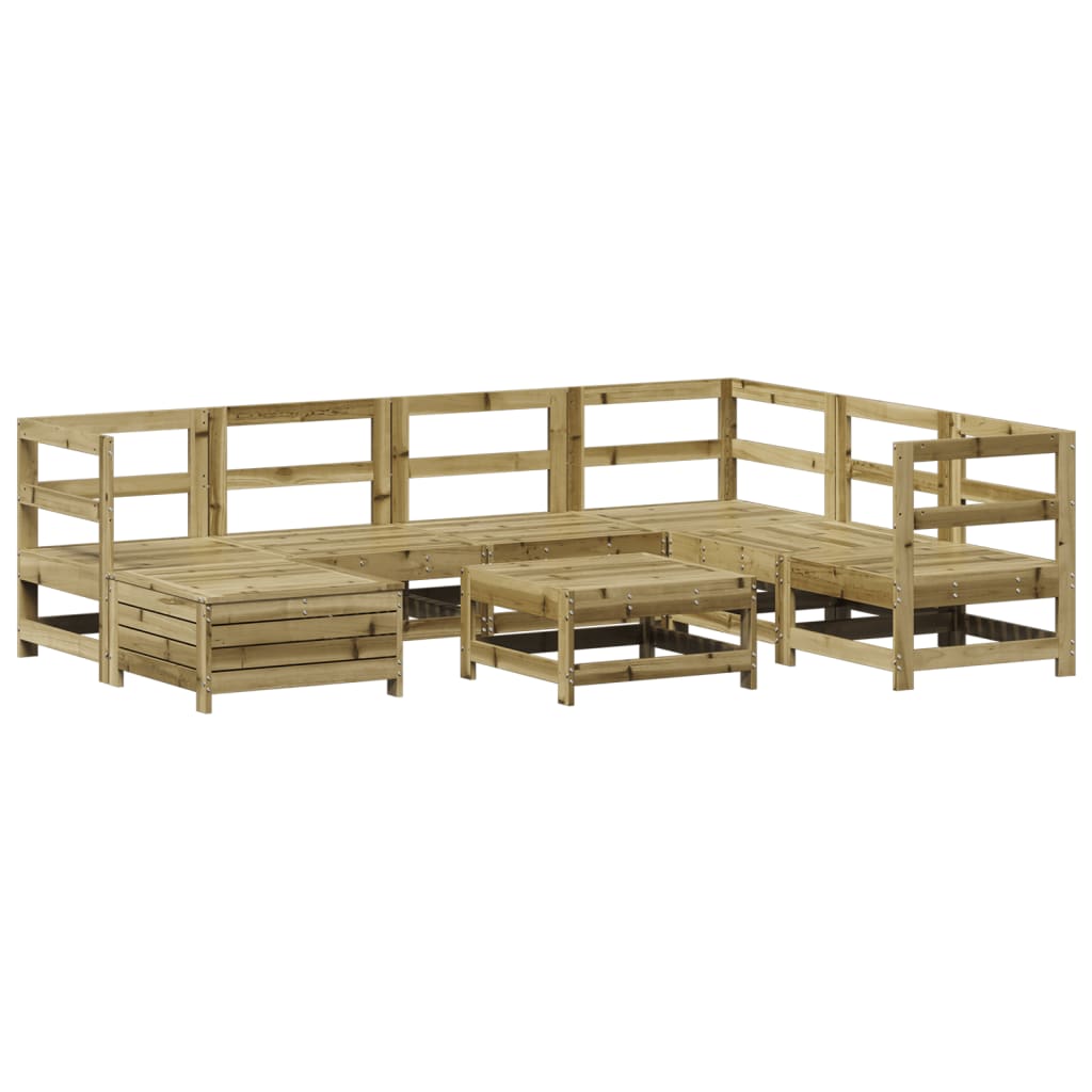 8 Piece Garden Sofa Set Impregnated Wood Pine