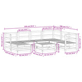 8 Piece Garden Sofa Set Impregnated Wood Pine