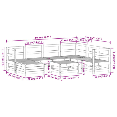 8 Piece Garden Sofa Set Impregnated Wood Pine