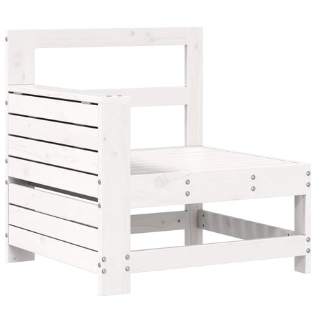 8 Piece Garden Sofa Set White Solid Wood Pine