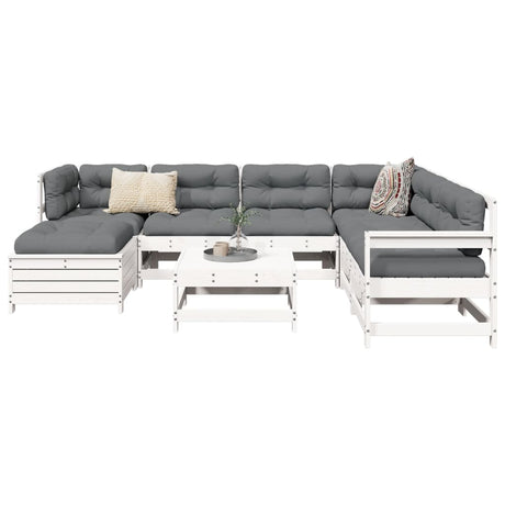 8 Piece Garden Sofa Set Solid Wood Douglas Fir
