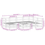 8 Piece Garden Sofa Set Solid Wood Douglas Fir