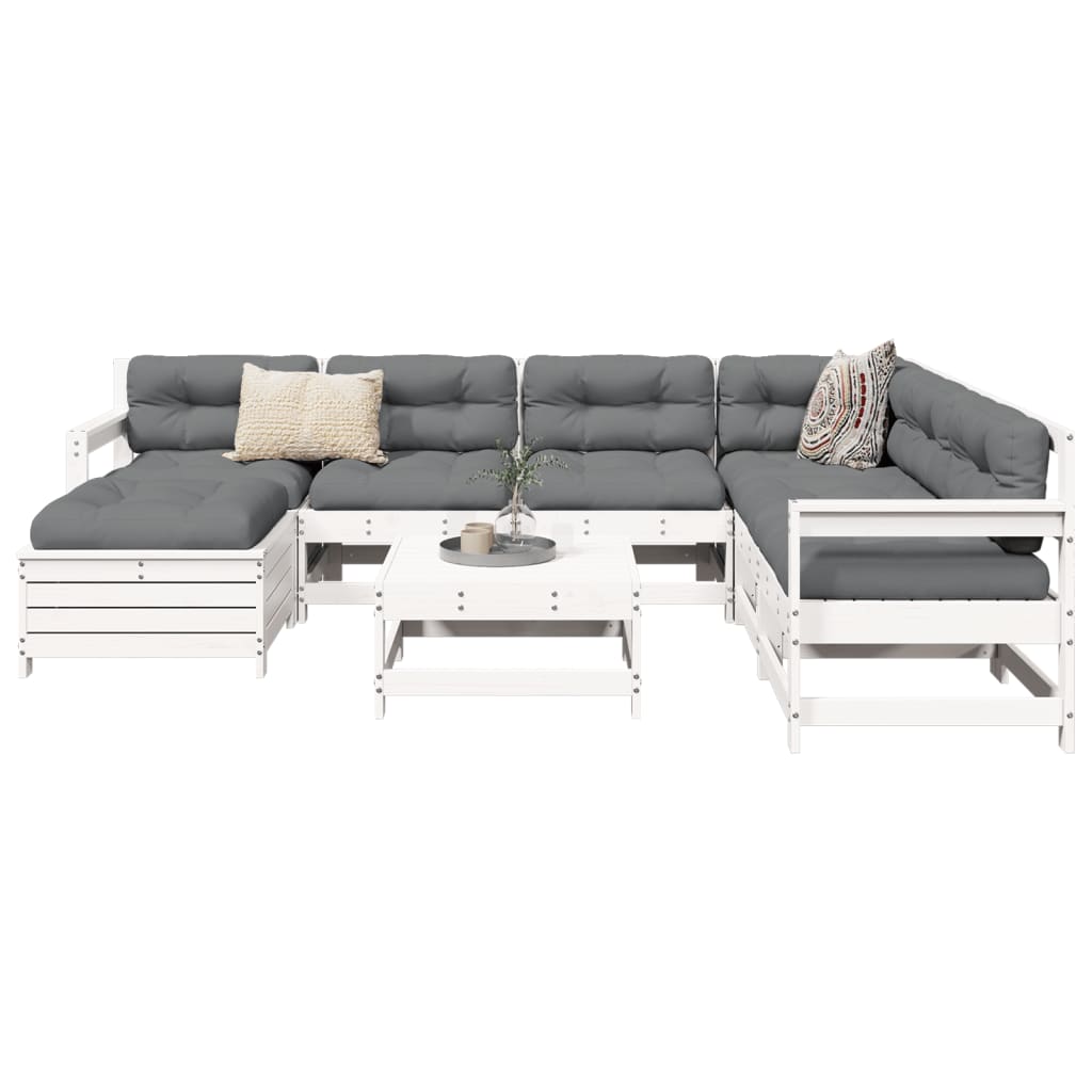 8 Piece Garden Sofa Set Solid Wood Pine