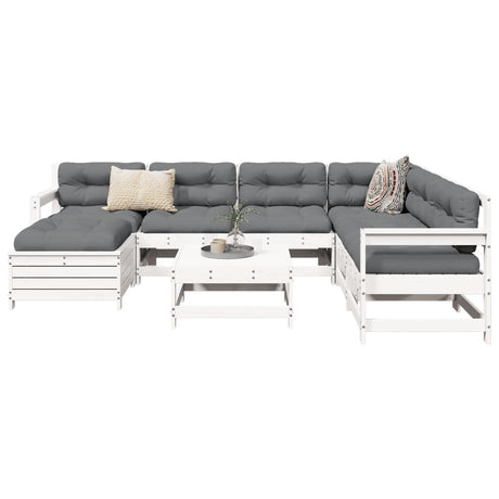 8 Piece Garden Sofa Set Solid Wood Pine
