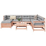 8 Piece Garden Sofa Set White Solid Wood Pine