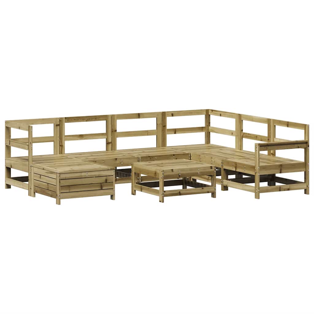 8 Piece Garden Sofa Set Impregnated Wood Pine