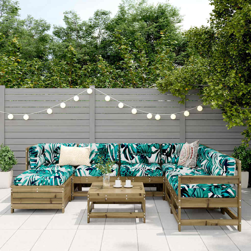 8 Piece Garden Sofa Set Impregnated Wood Pine