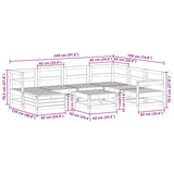 8 Piece Garden Sofa Set Impregnated Wood Pine