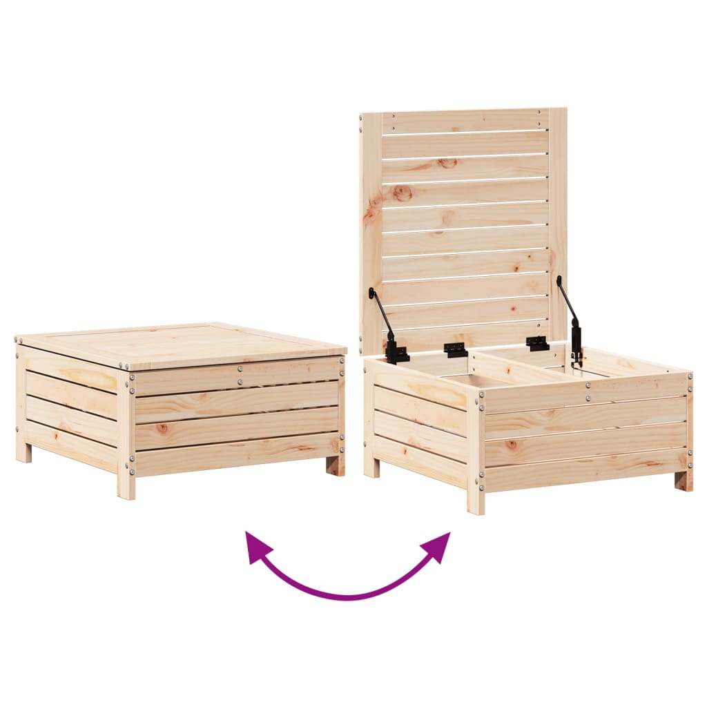 7 Piece Garden Lounge Set Solid Wood Pine