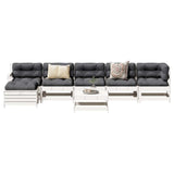 7 Piece Garden Lounge Set Solid Wood Pine