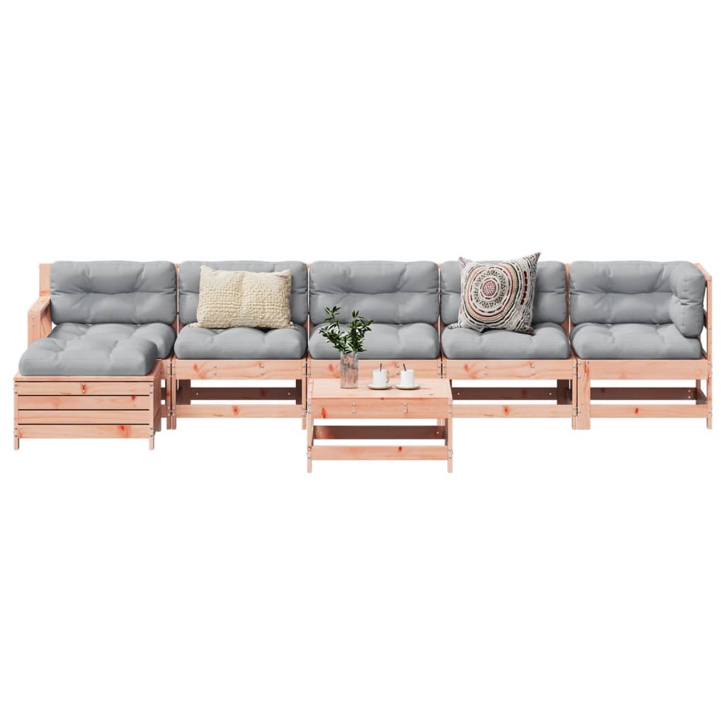 7 Piece Garden Lounge Set Solid Wood Pine