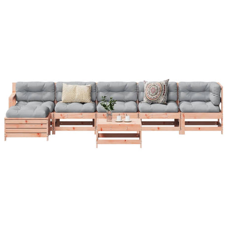 7 Piece Garden Lounge Set Solid Wood Pine