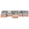 7 Piece Garden Lounge Set Solid Wood Pine