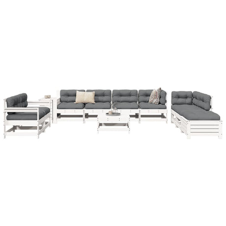 11 Piece Garden Sofa Set Solid Wood Douglas Fir