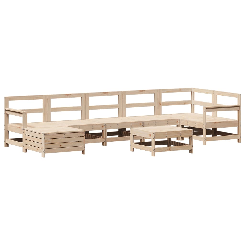 8 Piece Garden Sofa Set Solid Wood Pine