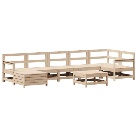 8 Piece Garden Sofa Set Solid Wood Pine