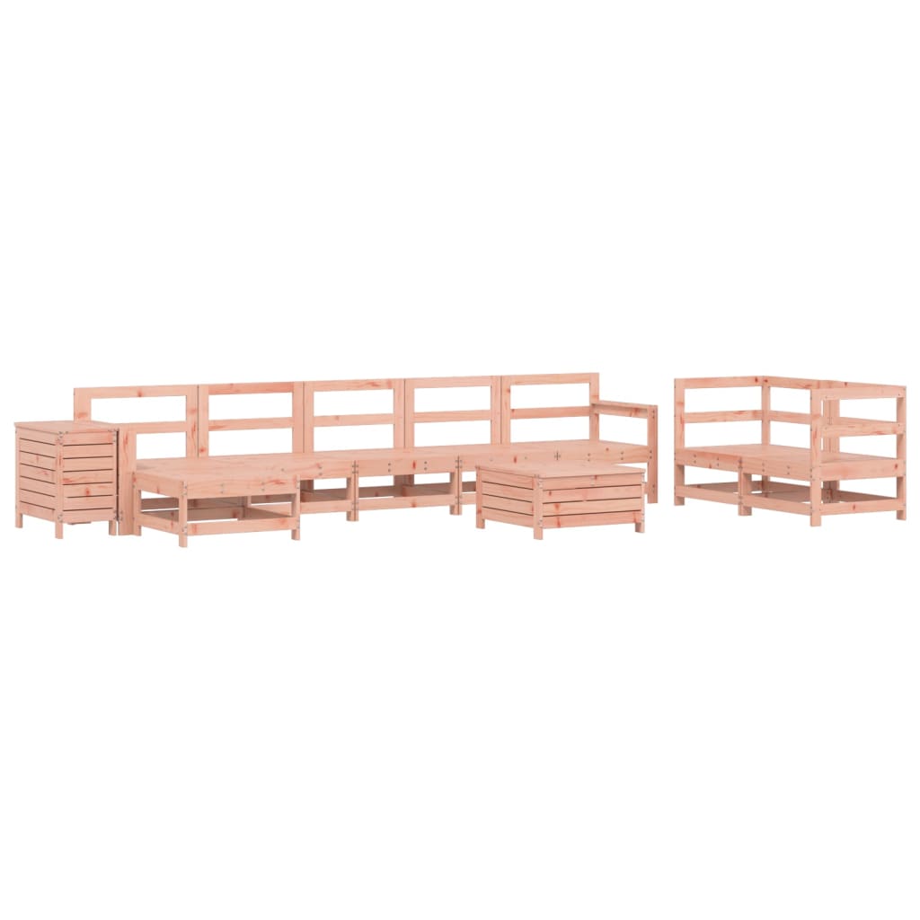 10 Piece Garden Sofa Set Solid Wood Douglas Fir
