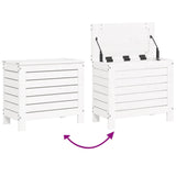 10 Piece Garden Sofa Set White Solid Wood Pine