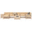 9 Piece Garden Sofa Set Solid Wood Douglas Fir