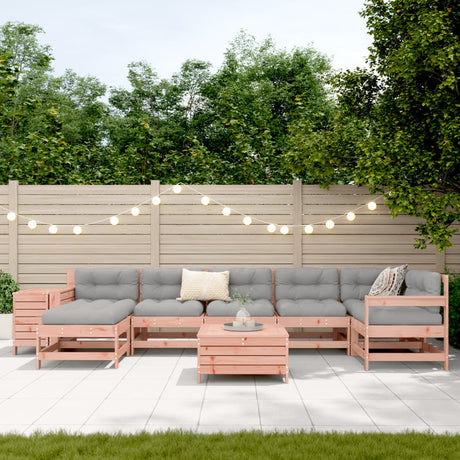 9 Piece Garden Sofa Set Solid Wood Douglas Fir