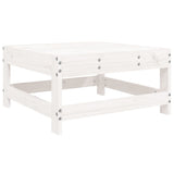 10 Piece Garden Sofa Set White Solid Wood Pine