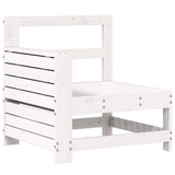 10 Piece Garden Sofa Set White Solid Wood Pine