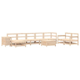 10 Piece Garden Sofa Set Solid Wood Pine