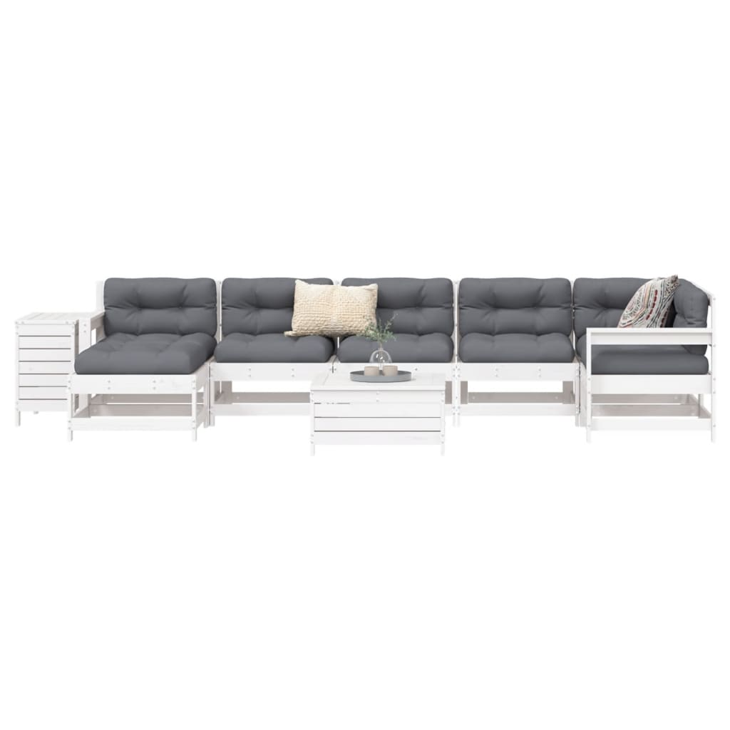 9 Piece Garden Sofa Set Solid Wood Pine
