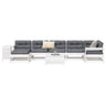 9 Piece Garden Sofa Set Solid Wood Pine