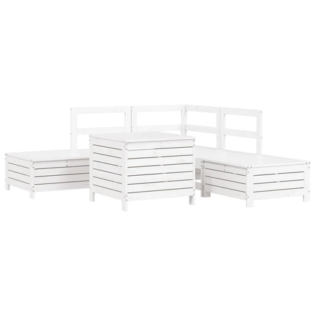 6 Piece Garden Sofa Set Solid Wood Pine
