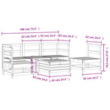 6 Piece Garden Sofa Set Impregnated Wood Pine