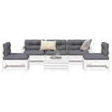6 Piece Garden Sofa Set Solid Wood Pine