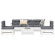 6 Piece Garden Sofa Set Solid Wood Pine