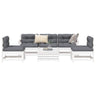 6 Piece Garden Sofa Set Solid Wood Pine
