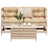 3 Piece Garden Sofa Set Solid Wood Douglas Fir