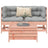 3 Piece Garden Sofa Set Solid Wood Douglas Fir