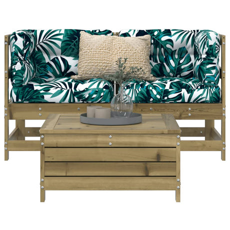 3 Piece Garden Sofa Set Solid Wood Douglas Fir