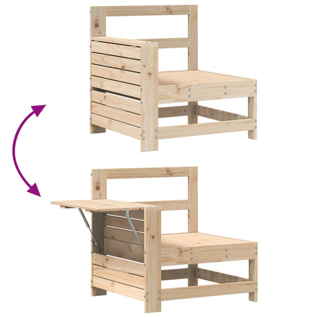 4 Piece Garden Sofa Set Solid Wood Pine