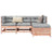 4 Piece Garden Sofa Set White Solid Wood Pine