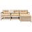 4 Piece Garden Sofa Set Solid Wood Douglas Fir