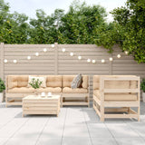 6 Piece Garden Sofa Set Solid Wood Pine