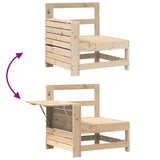 5 Piece Garden Sofa Set Solid Wood Pine